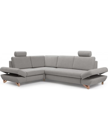 Ecksofa Schlafsofa mit Bettkasten - Sofa Couch Ecksofa mit Schlaffunktion Bettfunktion L-Form mit Ottomane -