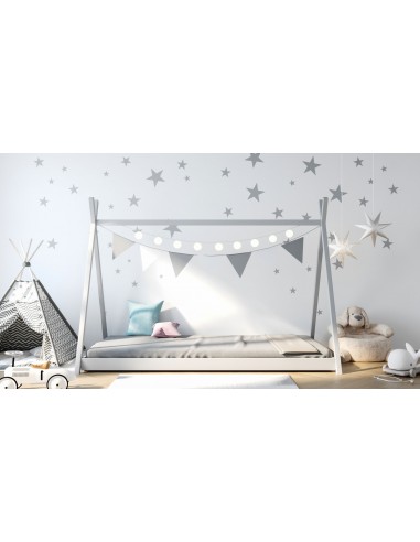 Kinderbett Tipi Massivholz Einzelbett 3ft 90x190 80x180 80x160 - Montessori Haus Hütte Bett - Kleinkind Bett - Für Jungen Und Mädchen - Natur Kieferholz