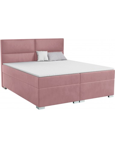 Boxspringbett mit Bettkasten 140x200 160x200 180x200 200x200 cm - Samt Polsterbett Webstoff Gepolstert Doppelbett mit Stauraum - Komplett Set Kopfteil mit Matratze und Topper -