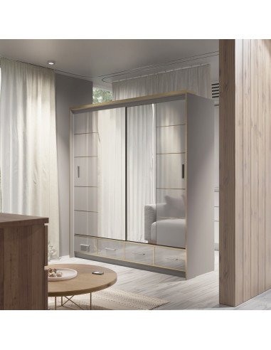 Moderner Hoch Kleiderschrank mit...