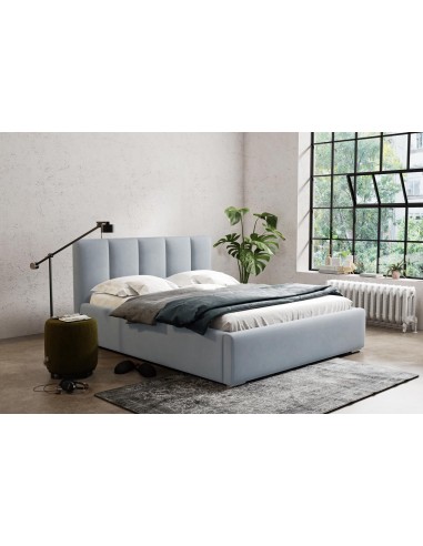 Samtstoff Polsterbett Doppelbett Komplett 140x200 160x200 180x200 cm Bettgestell Mit Bettkasten Lattenrost und Kopfteil - Hydrophobe Stoff -