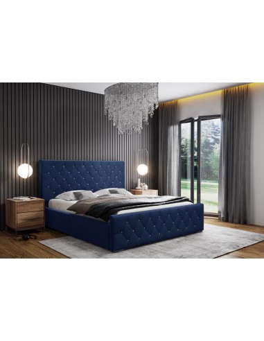 Samtstoff Polsterbett Doppelbett Stauraum 120x200 140x200 160x200 180x200 cm Bettgestell Mit Bettkasten Lattenrost und Kopfteil - Bett mit Kristallen - Hydrophobe Stoff -